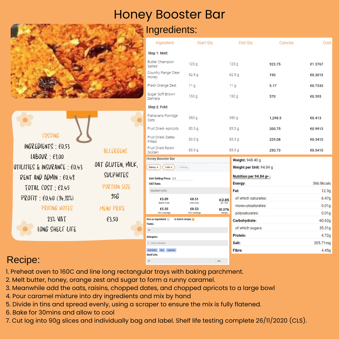 Honey booster bar
